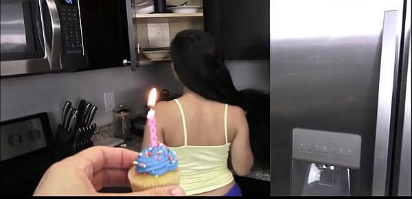  Thick And Cute Virgin Teen Step Sister Annika Eve Lets Her Step Brother Fuck Her In The Kitchen For Birthday POV